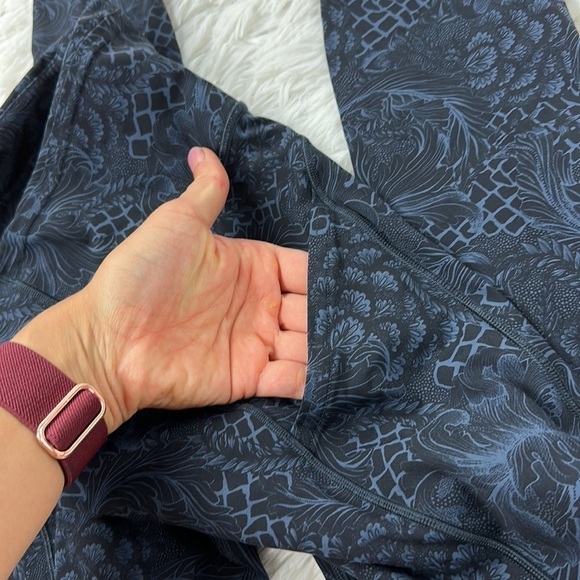 Lululemon Fast & Free 7/8 Tight II (Nulux 25") Nouveau Mach Blue Black - Picture 4 of 6